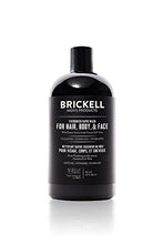 Load image into Gallery viewer, Brickell Men's Rapid Wash, Natural and Organic 3 in 1 Body Wash Gel for Men, 16 Ounce, Evergreen Scent
