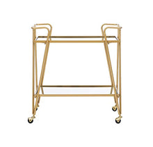 Load image into Gallery viewer, Linon Gina Mid-Century Bar Cart, Gold
