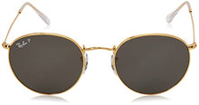 Load image into Gallery viewer, Ray-Ban RB3447 Round Metal Sunglasses, Gold/Black Polarized, 53 mm
