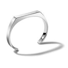 Load image into Gallery viewer, Bulova Mens Classic Large Stainless Steel Cuff Bracelet with Tuning Fork Accent (Model J96B012L), Silver-Tone
