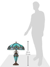 Load image into Gallery viewer, Chloe Lighting CH18780VG18-DT3 Liaison Tiffany-Style Victorian 3 Light Double Lit Table Lamp with Shade, 24.5 x 18 x 18", Multicolor
