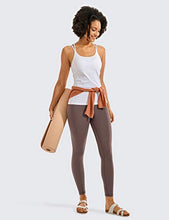 Load image into Gallery viewer, CRZ YOGA Women's Naked Feeling Workout Leggings 25 Inches - 7/8 High Waist Yoga Tight Pants Purple Taupe Medium

