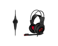 Load image into Gallery viewer, MSI DS502 Gaming Headset, Enhanced Virtual 7.1 Surround Sound, Ergonimic Design, Omnidirectional Microphone, Intelligent Vibration System, Red LED Lighting, PC/Mac
