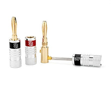 Load image into Gallery viewer, Sewell Silverback Banana Plugs, 24k Gold Dual Screw Lock Speaker Connector, 12 Pairs
