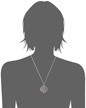 Load image into Gallery viewer, Amazon Collection Sterling Silver Round Embossed Antique Finish Locket Necklace, 20"
