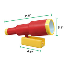 Load image into Gallery viewer, Jungle Gym Kingdom Playground Accessories - Red Pirate Ship Telescope for Kids - Plastic Accressory for Outdoor Playhouse, Playset, Backyard Swing Set - Replacement Parts for Treehouse
