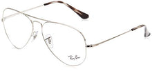 Load image into Gallery viewer, Ray-Ban Unisex-Adult RX6489 Metal Prescription Eyeglass Frames, Silver/Demo Lens, 58 mm
