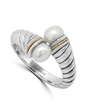 Load image into Gallery viewer, EFFY 925 STERLING SILVER/18K YELLOW GOLD FRESH WATER PEARL RING
