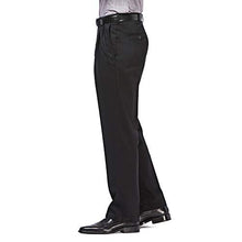 Load image into Gallery viewer, Haggar Men's Premium No Iron Classic Fit Expandable Waist Pleat Front Pant, Black, 38x30
