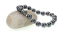 Load image into Gallery viewer, Women's Magnetic Hematite Bracelets with Shiny Rhinestones by PURPLE WHALE| Heals Arthritis and General Pain, Gemstones for Healthy Blood Circulation – Set of 2
