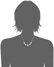 Load image into Gallery viewer, Anne Klein Women's Silver Tone Cubic Zirconia Frontal Cluster Necklace, One Size
