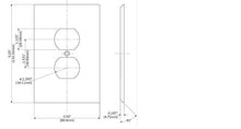 Load image into Gallery viewer, Leviton 84103-40 1-Gang Duplex Device Receptacle Wallplate, Oversized, Device Mount, Stainless Steel
