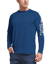 Load image into Gallery viewer, BALEAF Men's Long Sleeve UV Shirts Sun Protection UPF 50+ Shirt SPF Lightweight Quick Dry Rash Guard for Hiking Fishing Ocean Blue Size M
