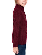 Load image into Gallery viewer, Boyoo Boy's Cable Knitted Sweater Half Zip Lightweight Casual Pullovers for Kids 2-11 Years
