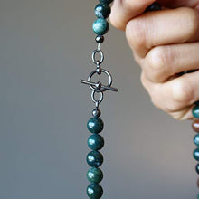 Load image into Gallery viewer, Bloodstone Necklace Boutique Genuine Round Gemstone Beaded Handmade Crystal Healing B02 (18")
