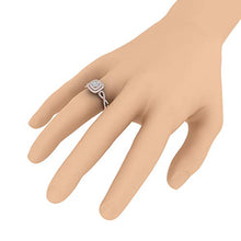 Load image into Gallery viewer, 1/2 Carat Cushion cut Halo Diamond Engagement Ring in 10K Rose Gold (Ring Size 7)
