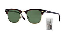 Load image into Gallery viewer, Ray Ban RB3016 CLUBMASTER W0366 49M Mock Tortoise/Arista/Green Sunglasses For Men For Women
