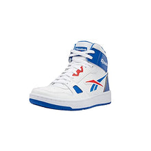 Load image into Gallery viewer, Reebok Unisex Resonator Mid Basketball Shoe, White/Vector Blue/Vector Red, 10.5 US Men
