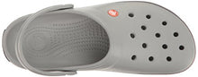 Load image into Gallery viewer, Crocs Unisex Men's and Women's Crocband Clog, Light Grey/Navy, 6 US
