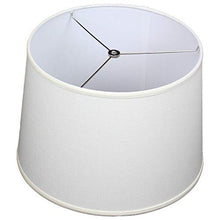 Load image into Gallery viewer, FenchelShades.com Lampshade 14" Top Diameter x 16" Bottom Diameter x 11" Slant Height Fabric Drum Lampshade Spider Attachment (Designer Linen Off White)
