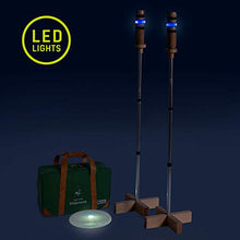 Load image into Gallery viewer, tenalach LED Glow-in-The-Dark Frisknock | Frisbeener | Polish Horseshoes | Includes 2 LED Targets, 1 LED Throwing Disc | Premium Carrying Case
