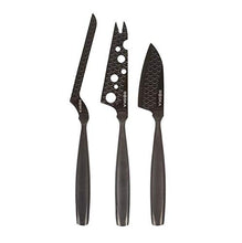 Load image into Gallery viewer, Boska Cheese Knife Set Monaco+ Black with Leather Case
