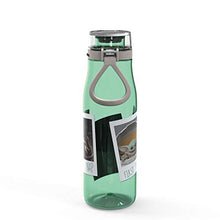 Load image into Gallery viewer, Zak Designs Star Wars The Mandalorian Plastic Water Bottle with Push Button Action, Locking Lid, and Portable Carry Loop, Includes 2 Reusable Straws, (25oz, Baby Yoda/The Child, BPA-Free)
