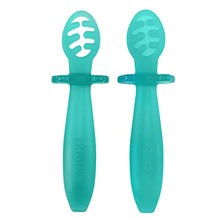 Load image into Gallery viewer, Eztotz Silicone First Stage Baby Spoons – Made in USA - 100% Silicone Pre Spoon Set- Self Feeding Training for Baby Led Weaning
