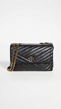 Load image into Gallery viewer, Tory Burch Women's Kira Chevron Convertible Shoulder Bag, Black, One Size
