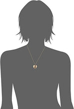 Load image into Gallery viewer, Amazon Collection 14k Gold-Filled Large Satin and Polished Finish Hand Engraved Heart Shaped Locket Necklace, 18"
