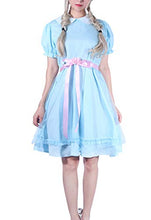 Load image into Gallery viewer, ROLECOS The Grady Twins Costume Blue Creepy Sister Scary Doll Lolita Dress Halloween Party XXL BlueA
