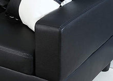 Load image into Gallery viewer, GAOPAN Set for Home 2021 Sectional Faux Leather Tufted Cushions Living Room, 5 Seats Sofa Couch with Reversible Right Chaise Lounge and Storage Ottoman,Obsidian Black
