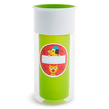 Load image into Gallery viewer, Munchkin Miracle 360 Insulated Sippy Cup, Includes Stickers to Customize Cup, 9 Ounce, Green
