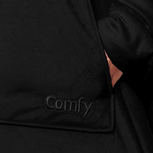 Load image into Gallery viewer, THE COMFY Original | Oversized Microfiber &amp; Sherpa Wearable Blanket, Seen On Shark Tank, One Size Fits All Black
