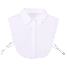Load image into Gallery viewer, Shinywear Women's Fake Collar Detachable Collar Shirt Attachment, White Dickey False Collar, Mock Collar Half Blouse for Lady Girls Favors(2pcs Doll + Pointed Collar)
