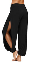 Load image into Gallery viewer, AvaCostume High Slit Harem Pants Women Hippie Harem Pants Trousers Black M
