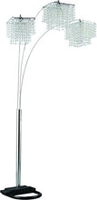 Load image into Gallery viewer, Coaster Home Furnishings Arc Floor Lamp with Poly Crystal Shades Chrome
