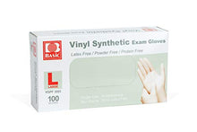 Load image into Gallery viewer, Basic Medical Clear Vinyl Exam Gloves - Latex-Free &amp; Powder-Free - Large, VGPF3003 (Case of 1,000)
