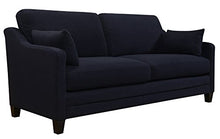 Load image into Gallery viewer, Serta Carmina Contemporary Upholstered 75" Living Room Sofa, Modern Couch for Two or Three, High Plush Seat Cushions and Back Pillows, Easy Assembly, Navy Blue

