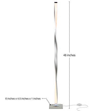 Load image into Gallery viewer, Brightech Helix - Modern LED Floor Lamp for Living Room Bright Lighting - Get Compliments: Unique, 48" Tall Light for Bedrooms, Offices - Dimmable, Contemporary Indoor Pole Lamp - Platinum Silver

