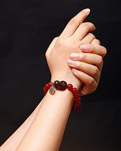 Load image into Gallery viewer, XHUUU Red Agate Bracelet for Women Ice Obsidian Fox with Tree of Life Charm Stretch Bracelets Reiki Stone Energy Healing Crystals Gifts
