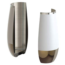 Load image into Gallery viewer, SNOWFOX Insulated Stainless Steel Wine Glasses, Chardonnay, Set of 2, White/Gold
