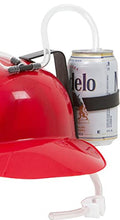Load image into Gallery viewer, Beer &amp; Soda Guzzler Helmet - Drinking Hat By EZ Drinker (Red)
