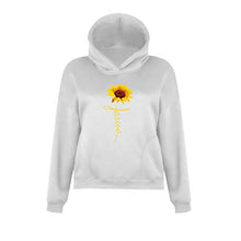 Load image into Gallery viewer, perfectCOCO Sweatshirt Women Fashion Casual Sun Flower Printed Hooded Pullover Long Sleeve Hoodie Sweater Blouse Top
