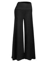 Load image into Gallery viewer, Arolina Women's Stretchy Wide Leg Palazzo Lounge Pants (Large, Black)
