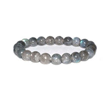 Load image into Gallery viewer, Natural Grade A Labradorite Gemstone Bracelet 7 inch Stretchy Chakra Gems Stones Healing Crystal Energy Quartz Rocks GB8-10
