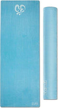Load image into Gallery viewer, ZURA Ohm (Blue Relax Mat) - Eco-Friendly Combo Yoga Mat, Nonslip Grip w/Printed Microfiber - Extra Long - 3.5mm Thick, Soft - 100% Natural Rubber &amp; Non-Toxic, Machine Washable
