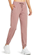 Load image into Gallery viewer, Libin Women's Lightweight Joggers Quick Dry Hiking Running Pants Athletic Workout Track Casual with Zipper Pockets,Peachskin XL

