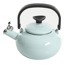 Load image into Gallery viewer, Kenmore Broadway Enamel on Steel Tea Kettle, 1.5-quart, Glacier Blue
