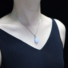 Load image into Gallery viewer, AMORWING Tear Shape Blue Lace Agate Stones Cute Womens Necklace
